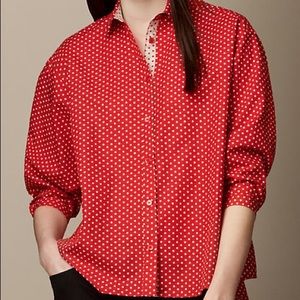 Burberry Brit red polka dot blouse